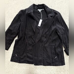 Chico's NWT Black Women's 3/4 sleeve Blazer